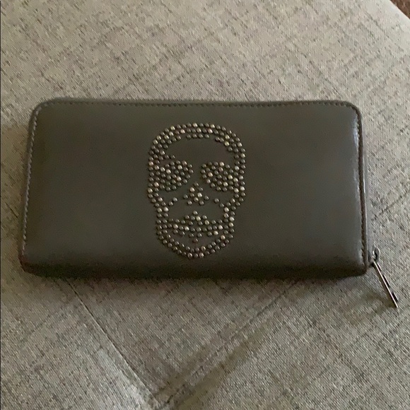 Zadig & Voltaire Handbags - Zadig & Voltaire Gray Skull Leather Wallet